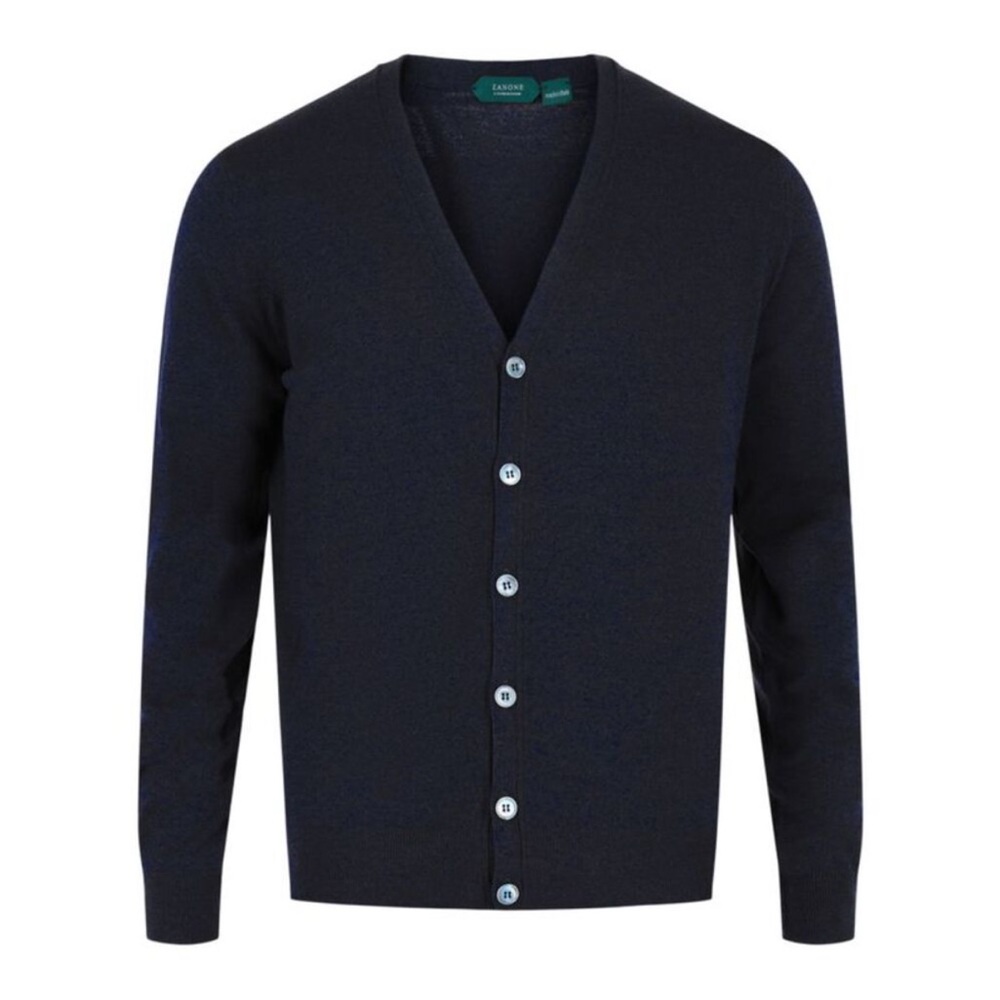 Zanone Deep Blue Men's Cardigan